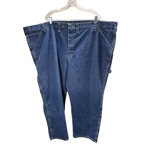 Lee Jeans Men's Size 56 x 28 Blue Carpenter Loose Fit Straight Leg